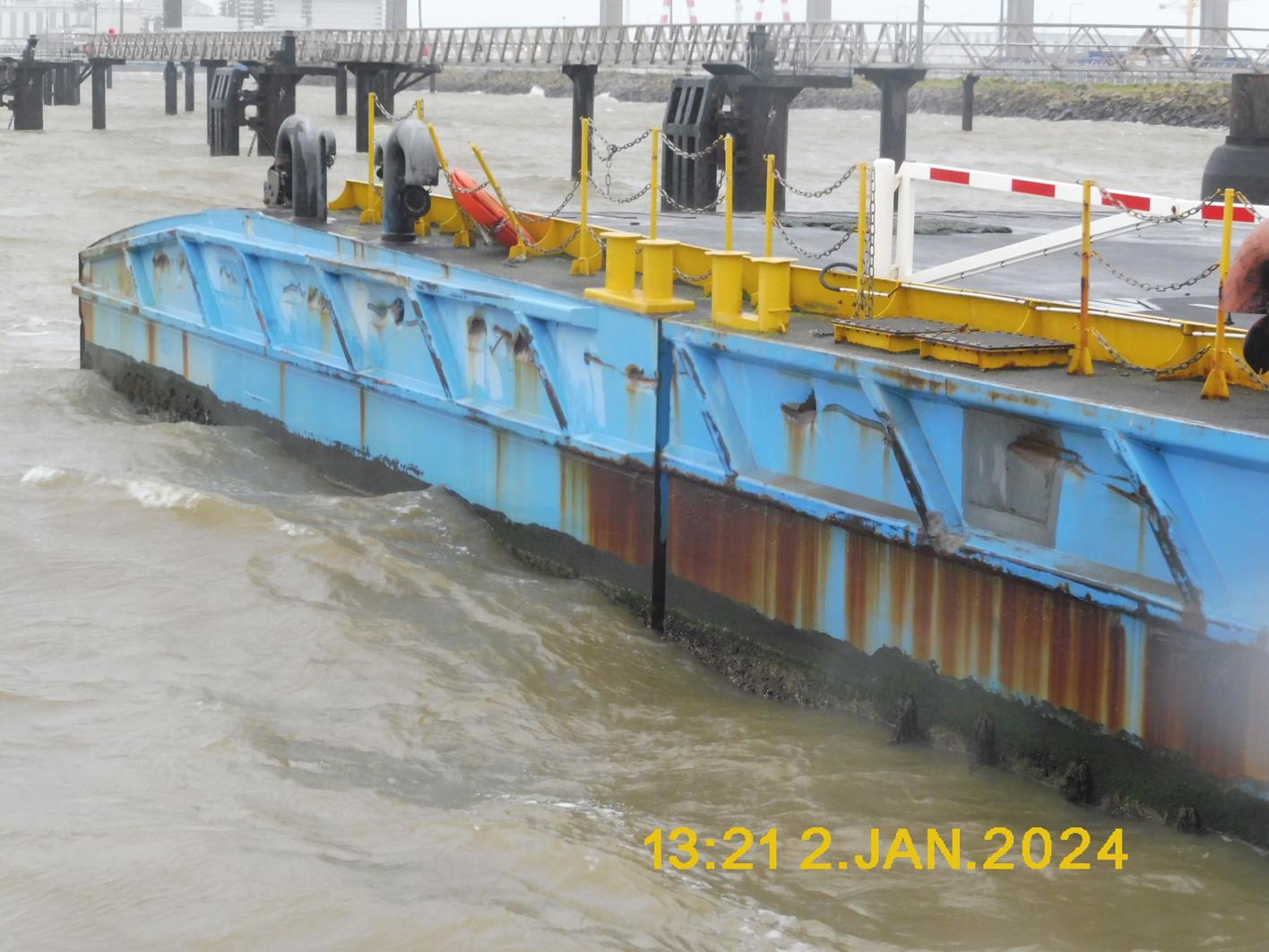 Damage to RoRo terminal — bad weather